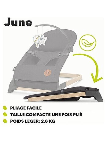 Hamaca para bebé LIONELO June Air - Movimiento de balanceo natural - Ligera - Plegado plano
