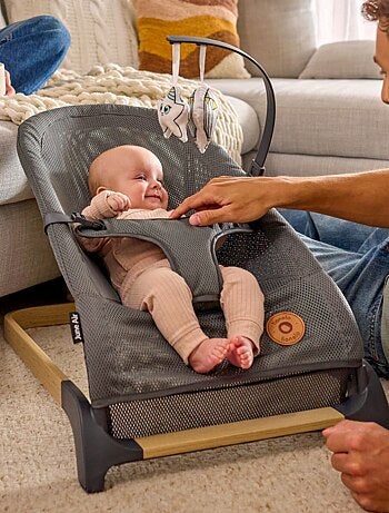 Hamaca para bebé LIONELO June Air - Movimiento de balanceo natural - Ligera - Plegado plano