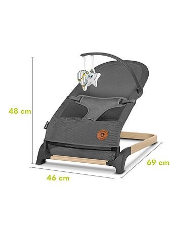 Hamaca para bebé LIONELO June Air - Movimiento de balanceo natural - Ligera - Plegado plano