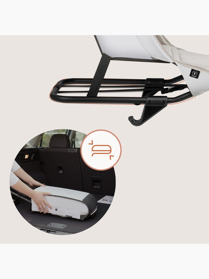 Hamaca para remolque de bicicleta LIONELO Cama– De 1 a 10 meses– Tapicería ventilada y reposacabezas Gris - Kiabi
