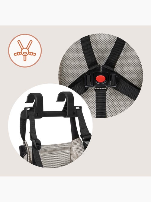 Hamaca para remolque de bicicleta LIONELO Cama– De 1 a 10 meses– Tapicería ventilada y reposacabezas - Kiabi