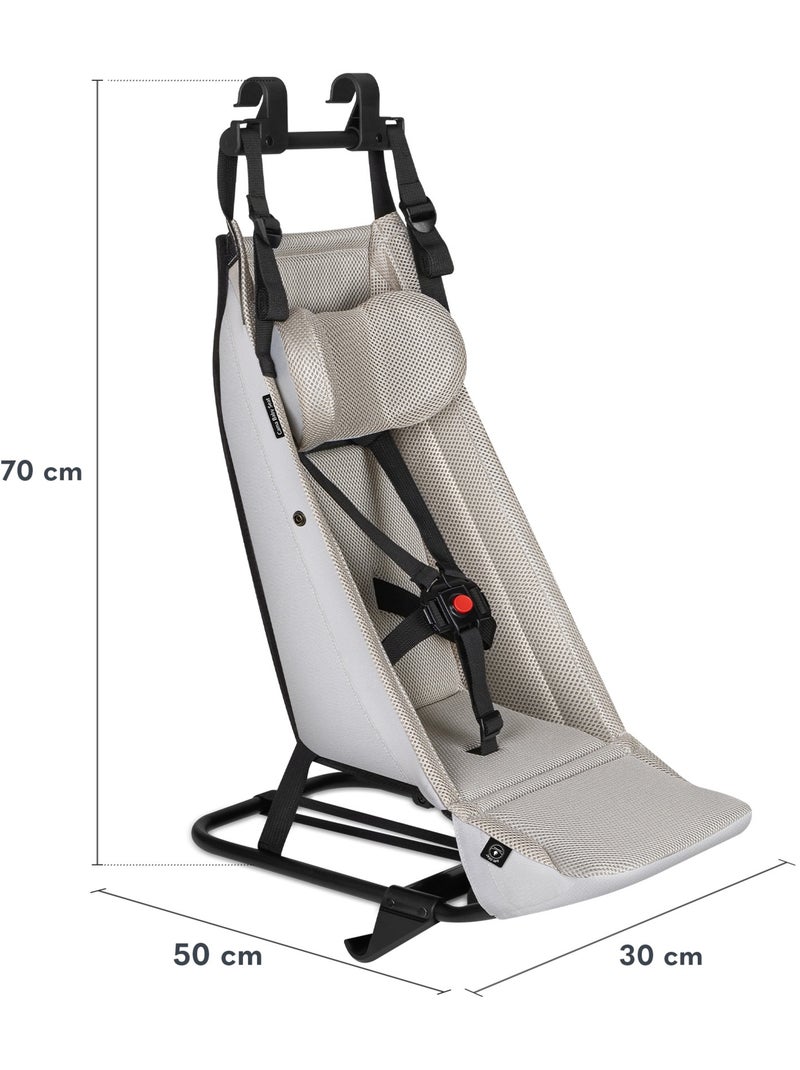 Hamaca para remolque de bicicleta LIONELO Cama– De 1 a 10 meses– Tapicería ventilada y reposacabezas Gris - Kiabi