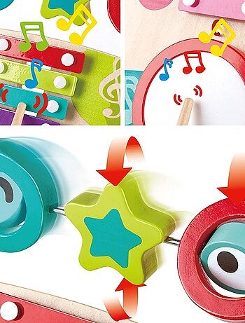 HAPE - Andador musical con instrumentos - 40,5 x 41,5 x 50 cm - A partir de 10 meses