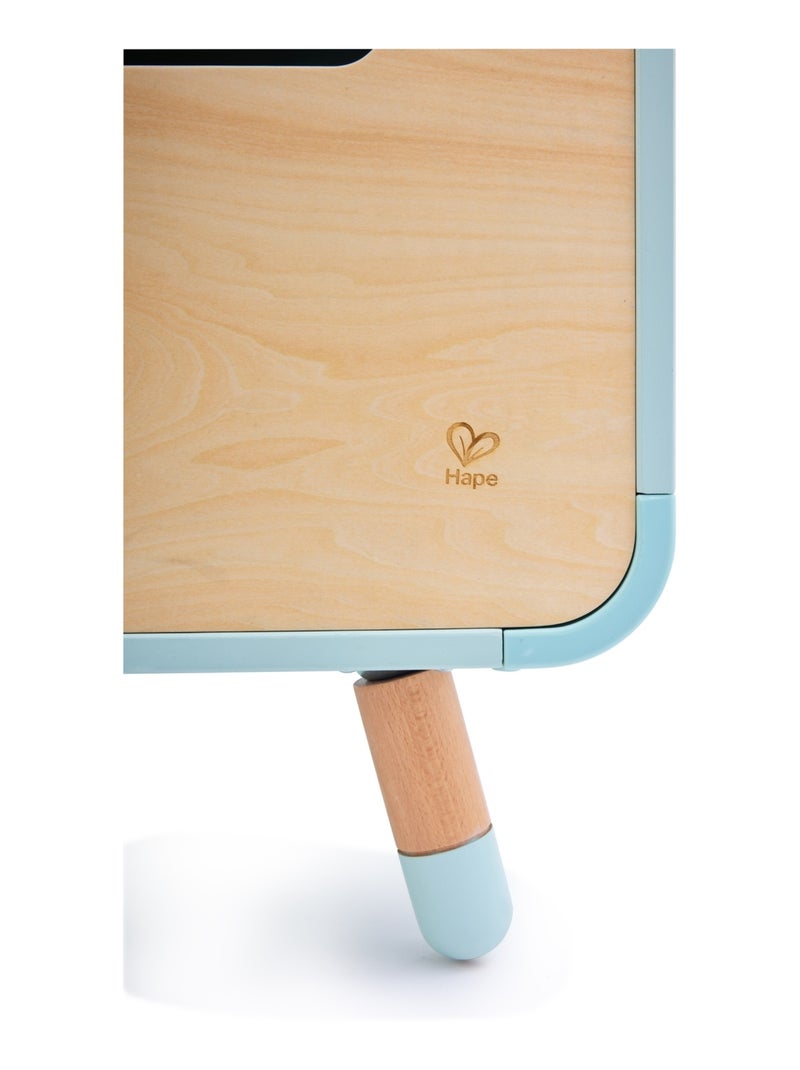 HAPE - Caja de juguetes/Banco de madera 2 en 1 PLAY FURNITURE Azul beige - Kiabi