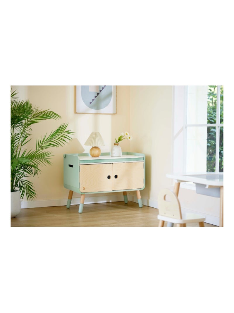 HAPE - Cómoda infantil/Cocina de madera 2 en 1 PLAY FURNITURE Azul beige - Kiabi