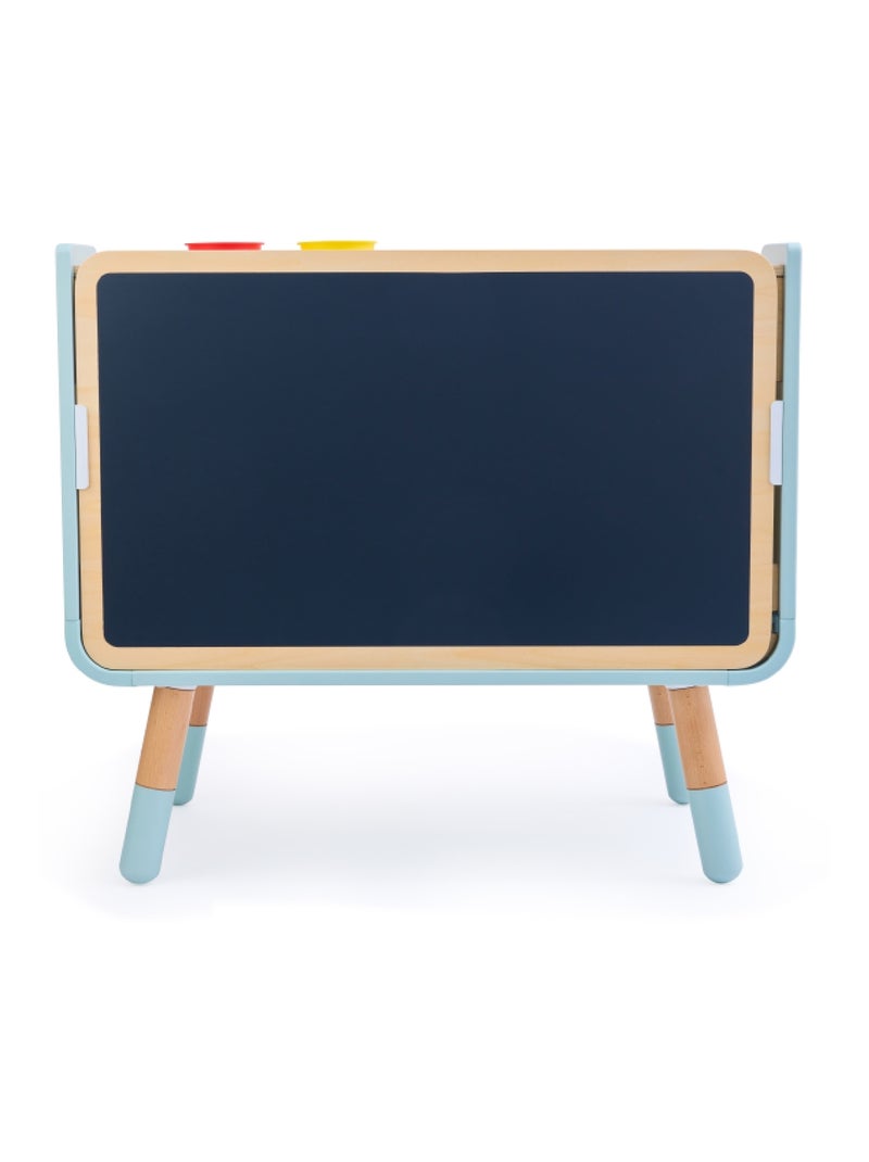 HAPE - Estantería/tablero de dibujo de madera 2 en 1 PLAY FURNITURE Azul beige - Kiabi