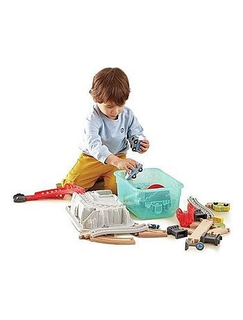 HAPE - Juego de tren urbano 2 en 1 - 84,2 x 75,6 x 19,1 cm - A partir de 3 años