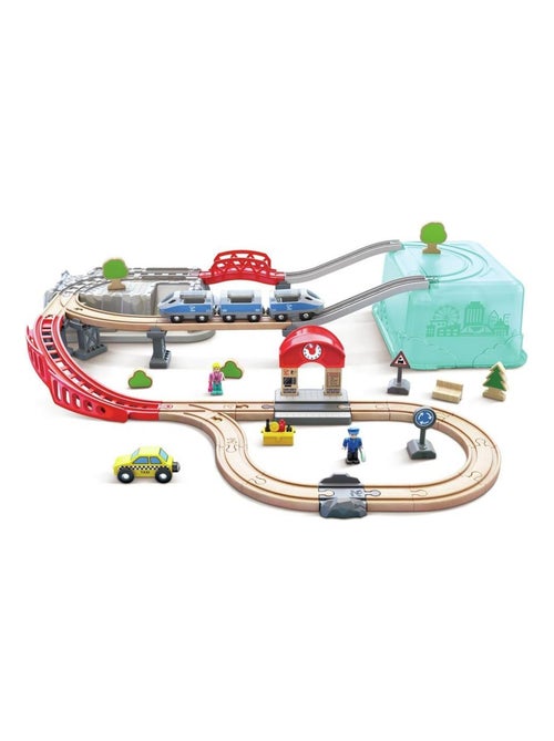 HAPE - Juego de tren urbano 2 en 1 - 84,2 x 75,6 x 19,1 cm - A partir de 3 años - Kiabi