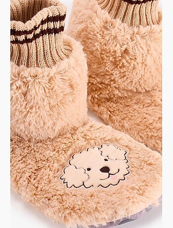 Happiness calcetines tipo zapatilla con estampado de perro penti