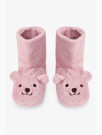 Happy bear zapatilla de casa con bordado de animal penti
