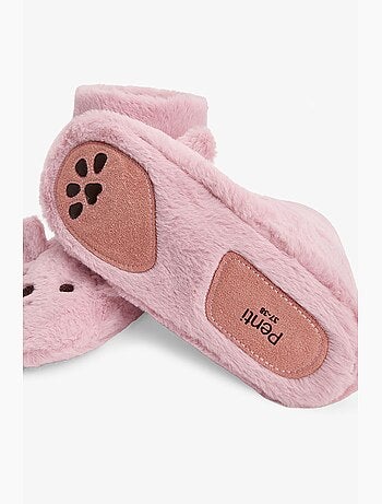 Happy bear zapatilla de casa con bordado de animal penti