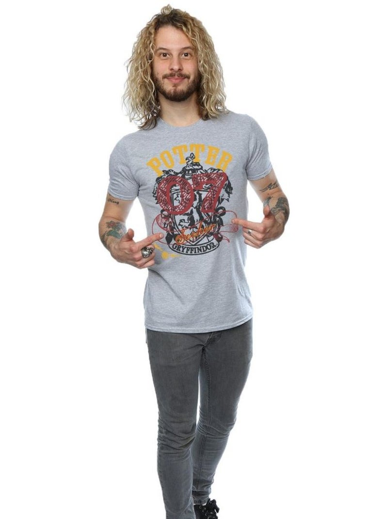 Harry Potter - Camiseta Gryffindor Seeker para Hombre Gris jaspeado - Kiabi