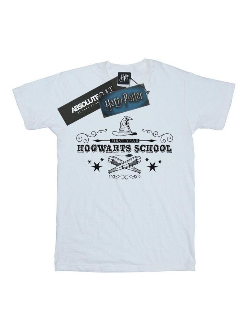 Harry Potter - Camiseta Hogwarts First Year para Hombre Blanco - Kiabi