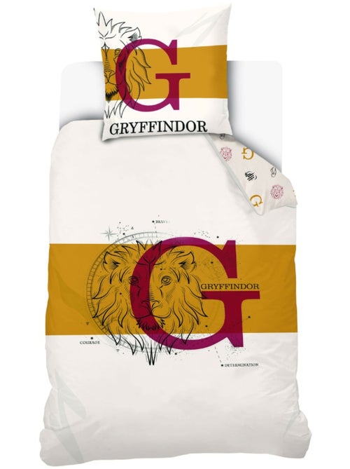 Harry Potter - Juego de sábanas infantil 100% algodón Gryffindor León - Funda nórdica 140x200 cm - Kiabi Harry Potter - Juego de sábanas infantil 100% algodón Gryffindor León - Funda nórdica 140x200 cm - Kiabi