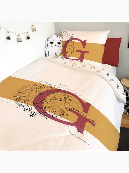 Harry Potter - Juego de sábanas infantil 100% algodón Gryffindor León - Funda nórdica 140x200 cm - Kiabi Harry Potter - Juego de sábanas infantil 100% algodón Gryffindor León - Funda nórdica 140x200 cm - Kiabi