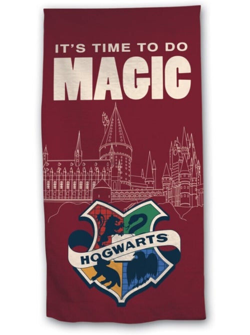 Harry Potter - Toalla de baño infantil de algodón Magic - Toalla de playa 70 x 140 cm - Kiabi
