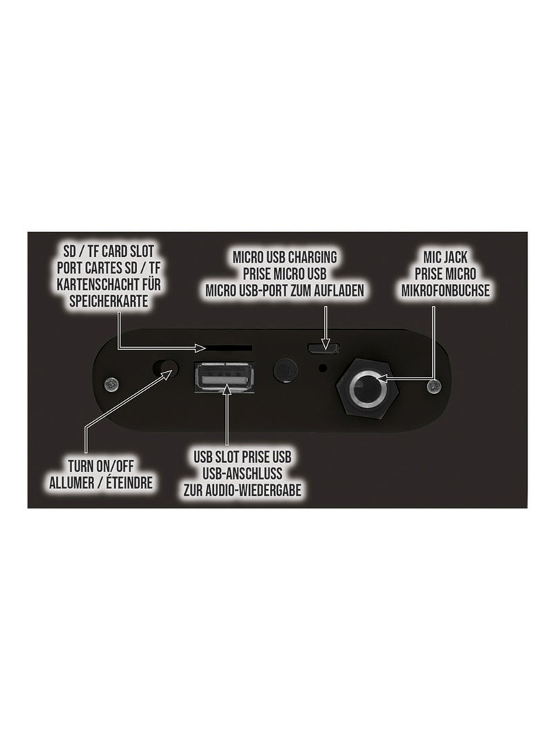 Harry Potter Altavoz puertoátil Bluetooth® con luces y micrófono Negro - Kiabi