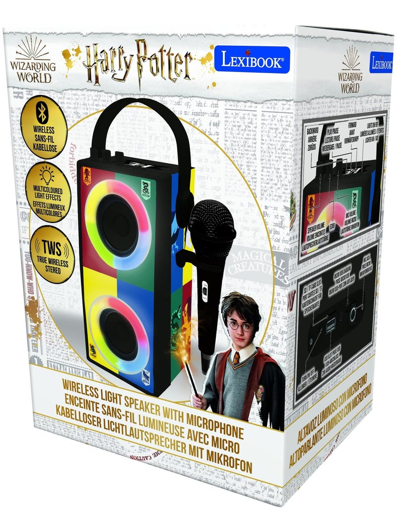 Harry Potter Altavoz puertoátil Bluetooth® con luces y micrófono Negro - Kiabi