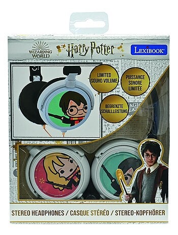 Harry Potter Auriculares est?reo plegables con cable y limitaci?n segura del volumen