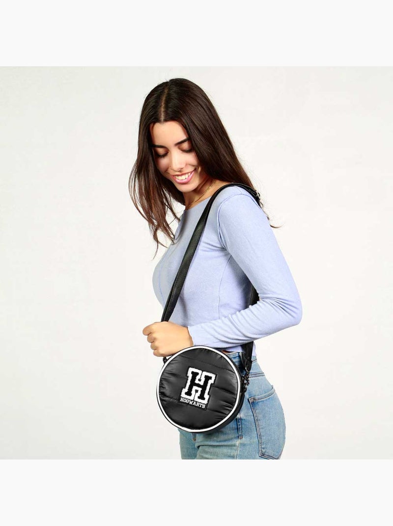 Harry Potter H Bolso Bandolera Redondo Padding, Negro Negro - Kiabi