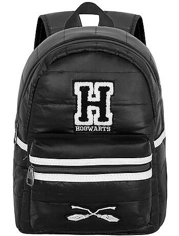 Harry potter h mochila fashion padding, negro