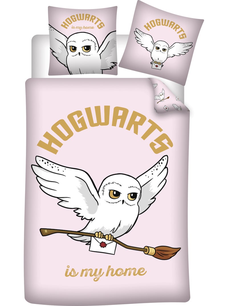Harry potter hedwig funda nordica 140x200 cm + funda 63x63 rosa Negro Rosa - Kiabi