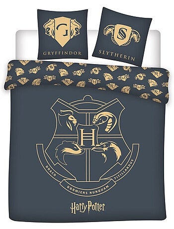 Harry Potter, juego de sábanas doble estampado reversible, BLASONS