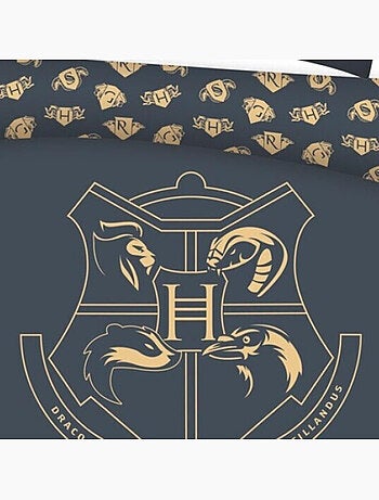 Harry Potter, juego de sábanas doble estampado reversible, BLASONS