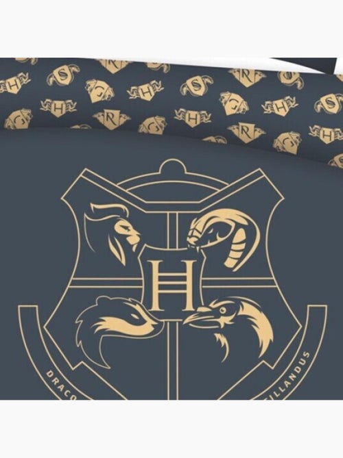 Harry Potter, juego de sábanas doble estampado reversible, BLASONS - Kiabi