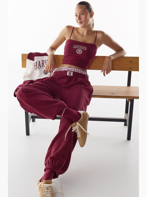 Harvard pantalón de chándal con detalle de costura y bajos elásticos penti - Kiabi Harvard pantalón de chándal con detalle de costura y bajos elásticos penti - Kiabi