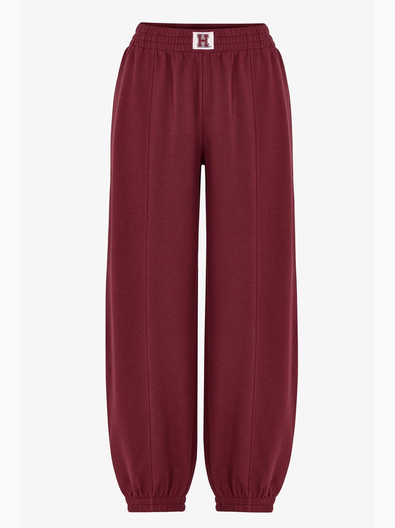 Harvard pantalón de chándal con detalle de costura y bajos elásticos penti Rojo burdeos - Kiabi