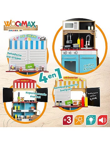 Heladería con cocinita de madera 2 en 1 WOOMAX