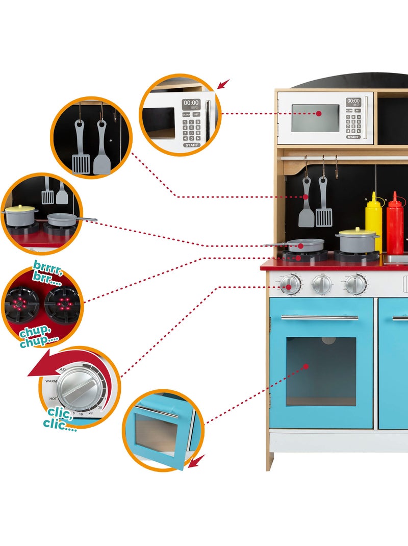 Heladería con cocinita de madera 2 en 1 WOOMAX N/D - Kiabi