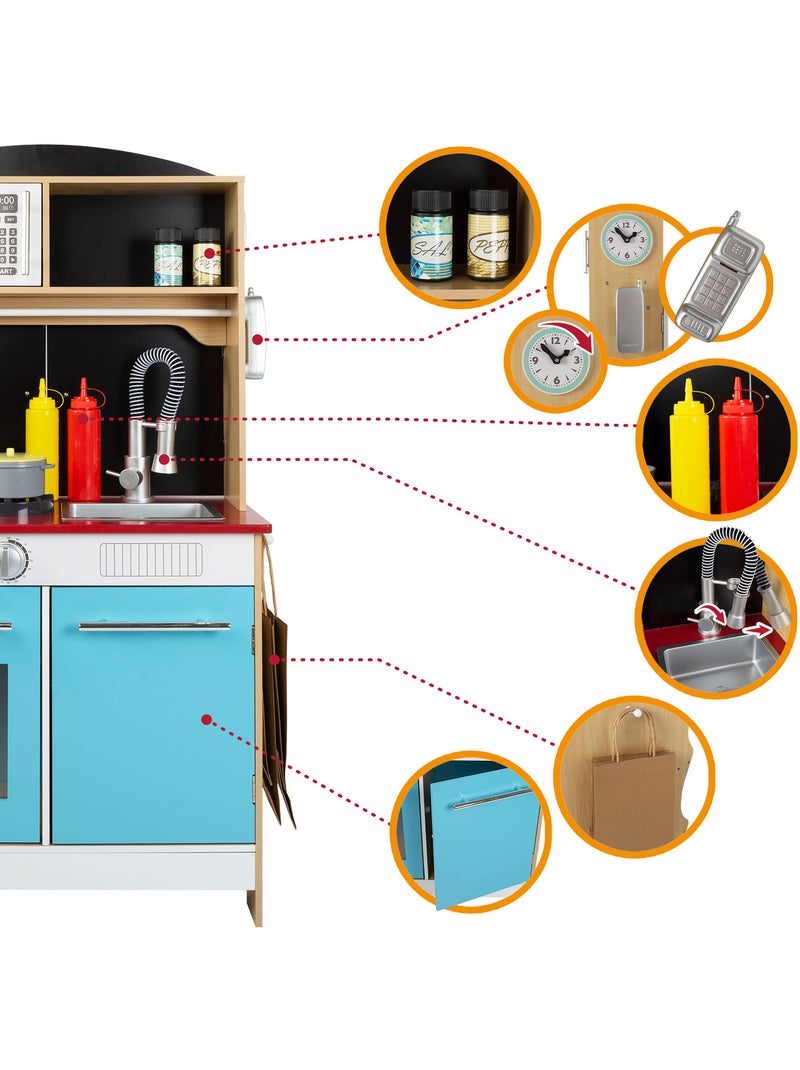 Heladería con cocinita de madera 2 en 1 WOOMAX N/D - Kiabi