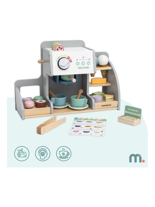 Heladería de madera 2 en 1 con cafetera y accesorios - más de 70 piezas infantiles - Kiabi Heladería de madera 2 en 1 con cafetera y accesorios - más de 70 piezas infantiles - Kiabi