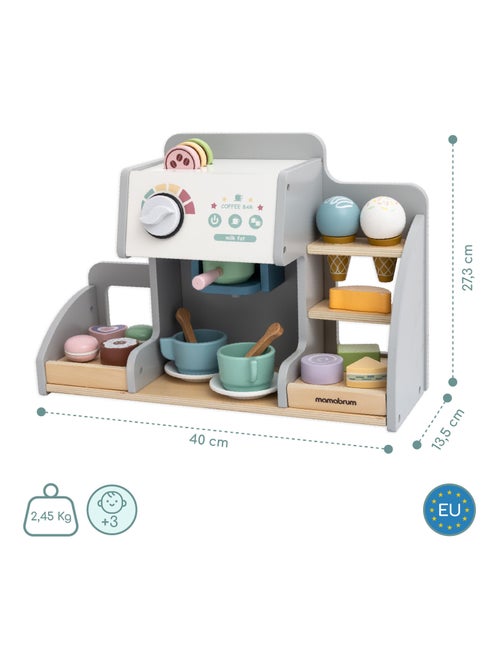 Heladería de madera 2 en 1 con cafetera y accesorios - más de 70 piezas infantiles - Kiabi Heladería de madera 2 en 1 con cafetera y accesorios - más de 70 piezas infantiles - Kiabi
