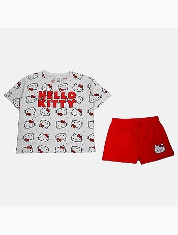 Hello Kitty - Conjunto de camiseta y short para niña