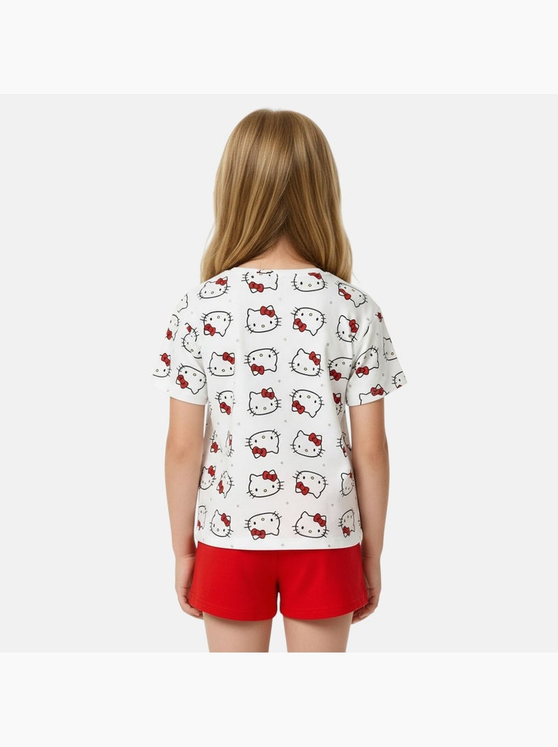 Hello Kitty - Conjunto de camiseta y short para niña Rojo - Kiabi