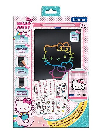 Hello Kitty 11'' tableta de tinta electr?nica multicolor para aprender a dibuTarro con plantillas