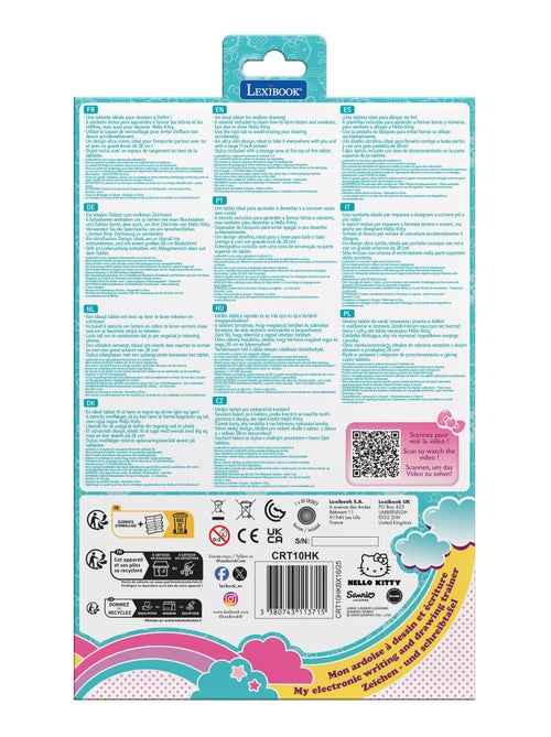 Hello Kitty 11'' tableta de tinta electrónica multicolor para aprender a dibuTarro con plantillas - Kiabi