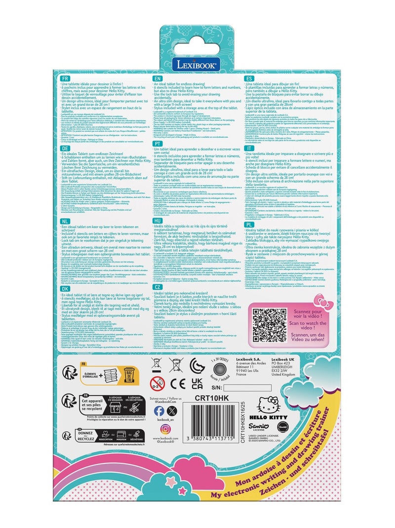 Hello Kitty 11'' tableta de tinta electrónica multicolor para aprender a dibuTarro con plantillas N/D - Kiabi