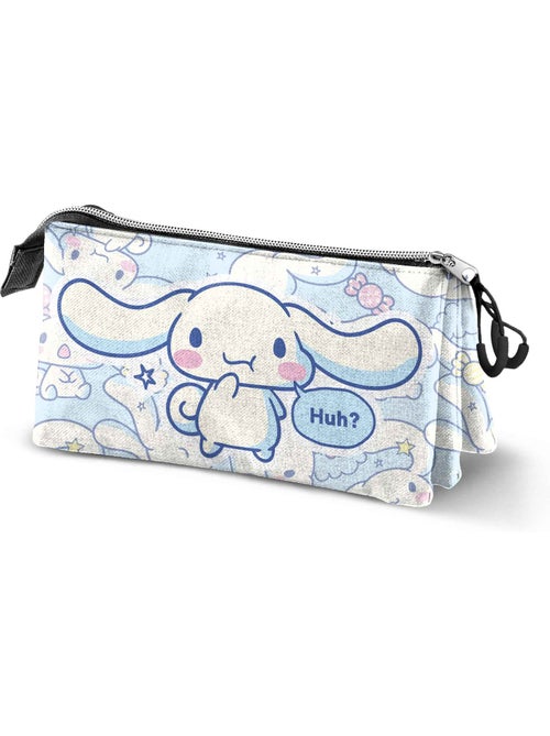 Hello Kitty Cinnamoroll Candy Estuche Portatodo Triple, Azul - Kiabi Hello Kitty Cinnamoroll Candy Estuche Portatodo Triple, Azul - Kiabi