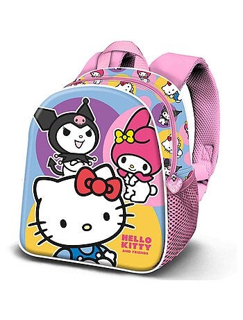Hello kitty happy mochila 3d elite, rosa