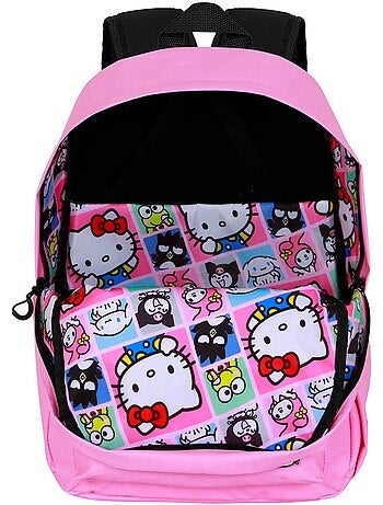 Hello kitty hk mochila block, rosa