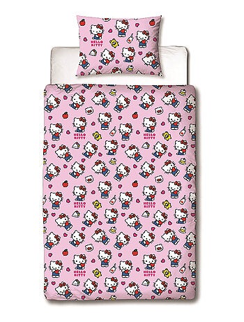 Hello Kitty, juego de sabanas infantil reversible, gatito adorable, funda nórdica 140x200 cm