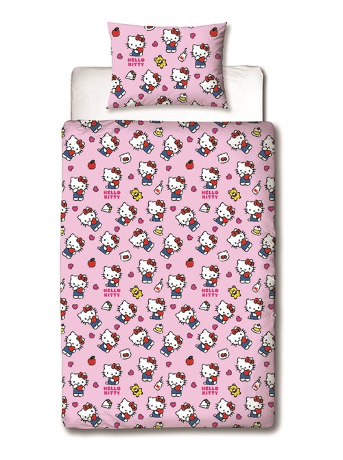 Hello Kitty, juego de sabanas infantil reversible, gatito adorable, funda nórdica 140x200 cm - Kiabi Hello Kitty, juego de sabanas infantil reversible, gatito adorable, funda nórdica 140x200 cm - Kiabi