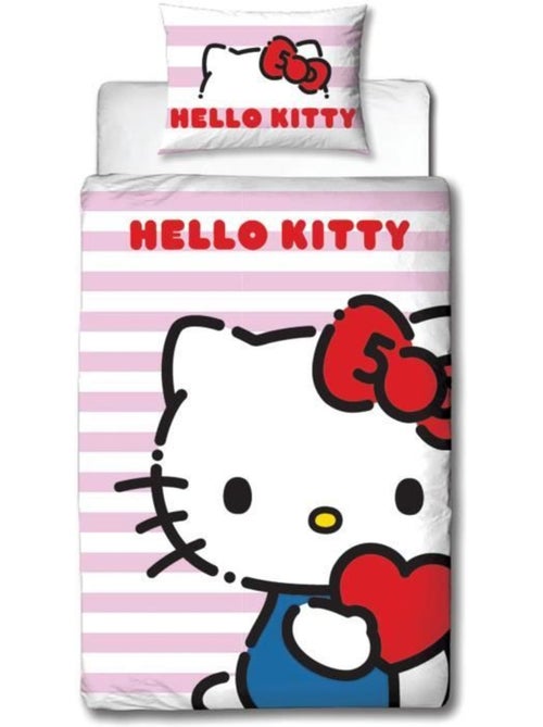Hello Kitty, juego de sabanas infantil reversible, gatito adorable, funda n?rdica 140x200 cm - Kiabi Hello Kitty, juego de sabanas infantil reversible, gatito adorable, funda n?rdica 140x200 cm - Kiabi
