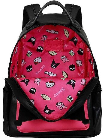 Hello Kitty Kuromi Face Mochila Heady, Lila