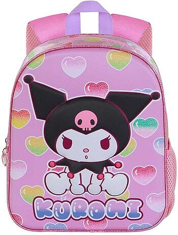Hello Kitty Kuromi Hearts Mochila 3D Elite, Rosa