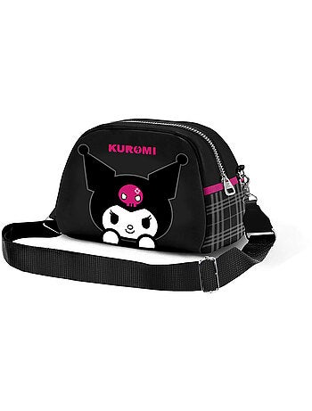 Hello Kitty Kuromi Skull Bolso Bandolera Bowling Lite, Negro